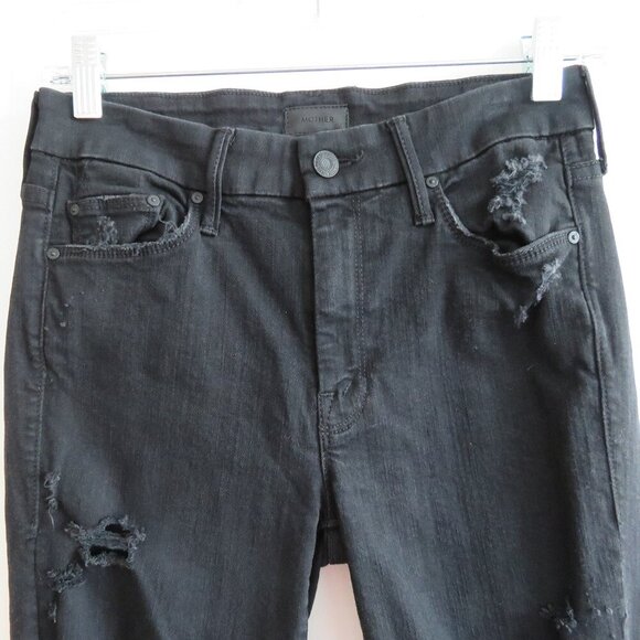 MOTHER Looker Ankle Fray Jeans in Guilty as Sin - Size 24 - Picture 3 of 15